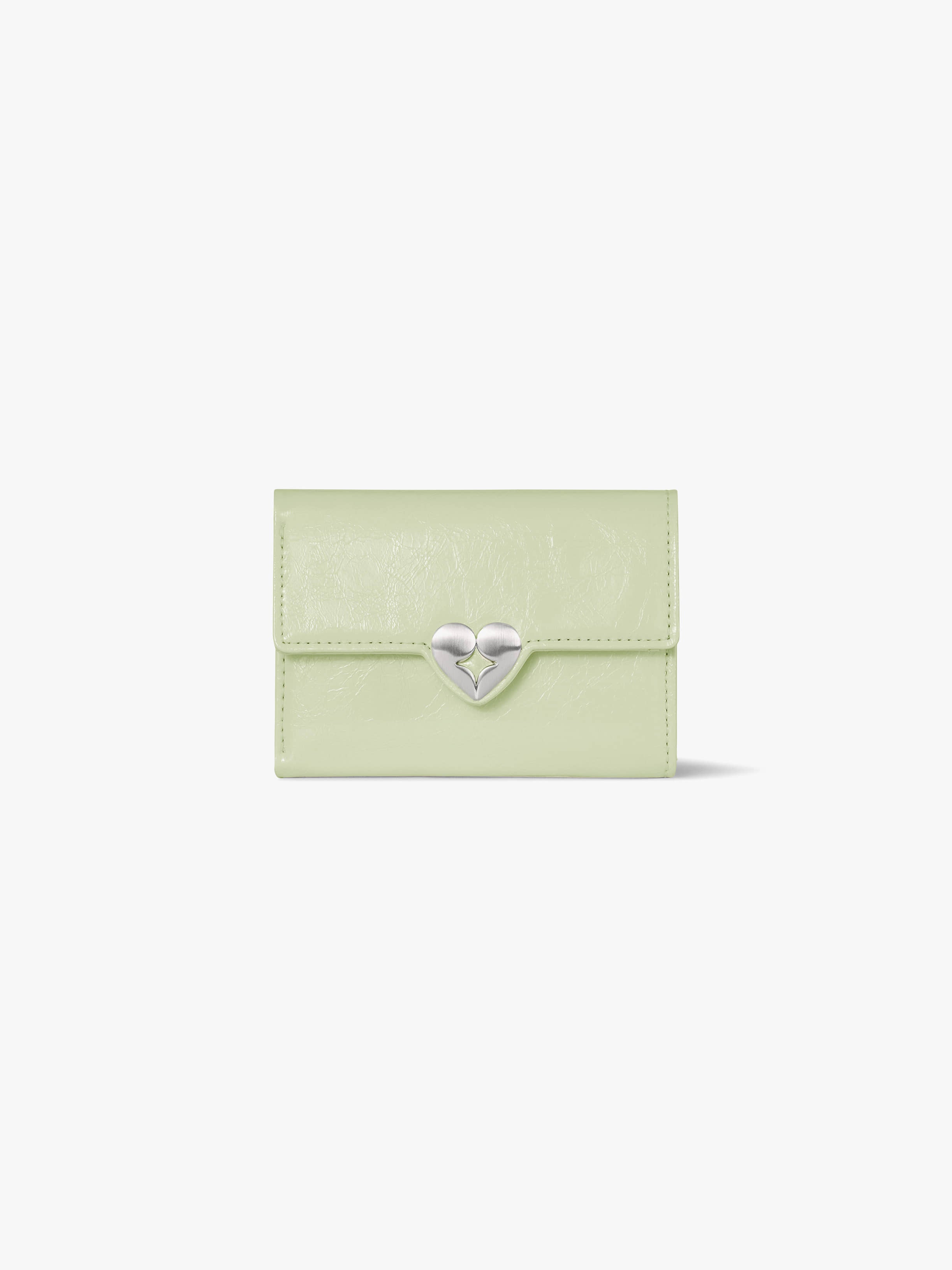 HEARTY FLAP WALLET (PISTACHIO)