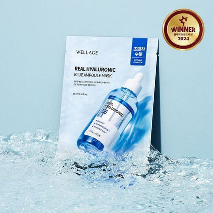 (現貨) wellage 透明質酸保濕安瓶精華面膜