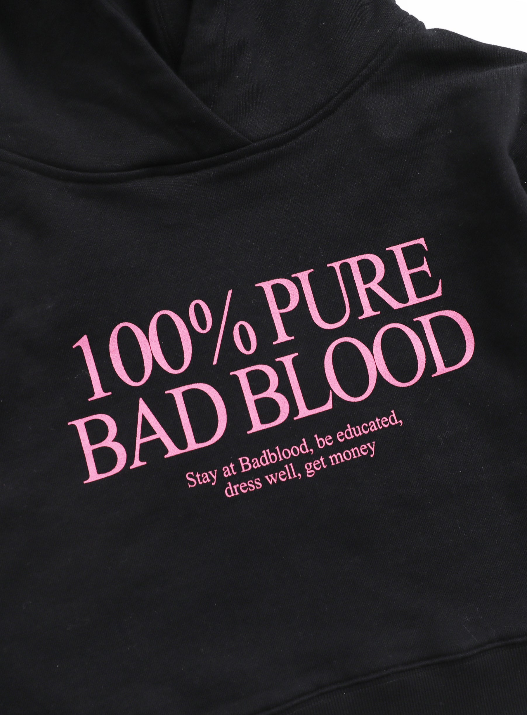 (現貨) badblood - Pure Crop Hoodie - Black