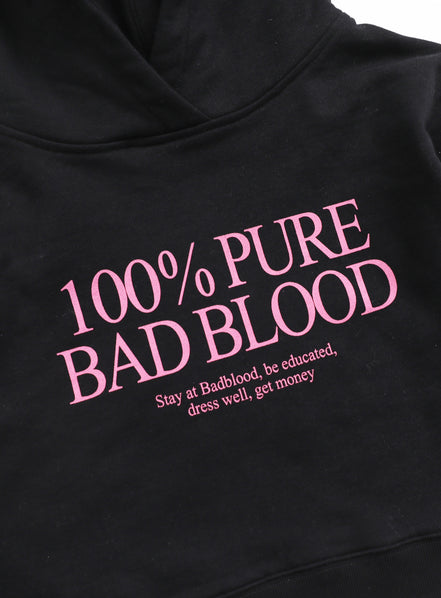 (現貨) badblood - Pure Crop Hoodie - Black