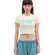 939 LOGO CROP TOP (LEMON)