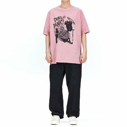 MAHAGRID - DON’T PANIC PIGMENT TEE PINK