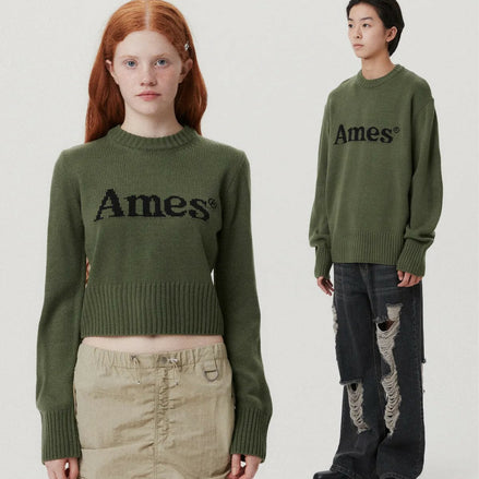 [UNISEX] AMES - BASIC PULLOVER KNIT (KHAKI)