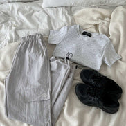 MUAHMAUH - ONE POCKET CARGO WIDE BANDING PANTS 3 COLORS