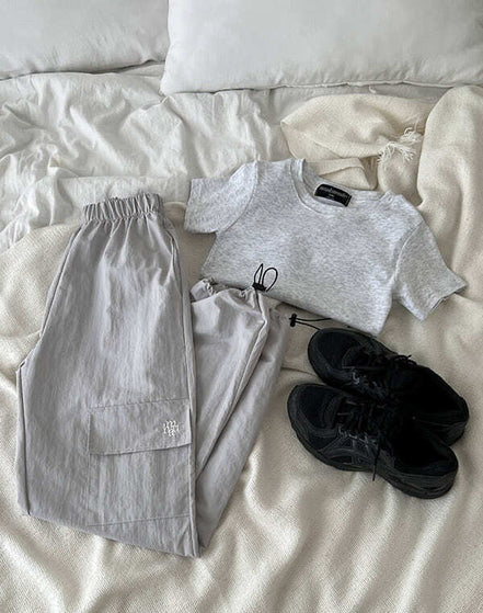 MUAHMAUH - ONE POCKET CARGO WIDE BANDING PANTS 3 COLORS