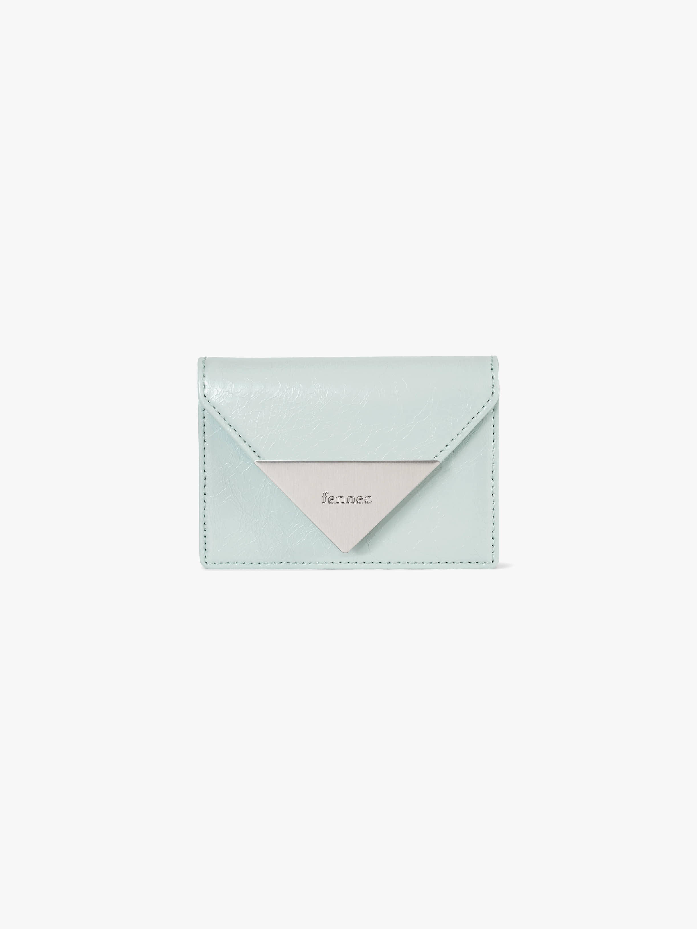 CRINKLE TRIANGLE ACCORDION POCKET D (PALE MINT)