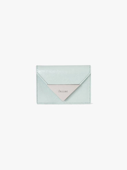 CRINKLE TRIANGLE ACCORDION POCKET D (PALE MINT)