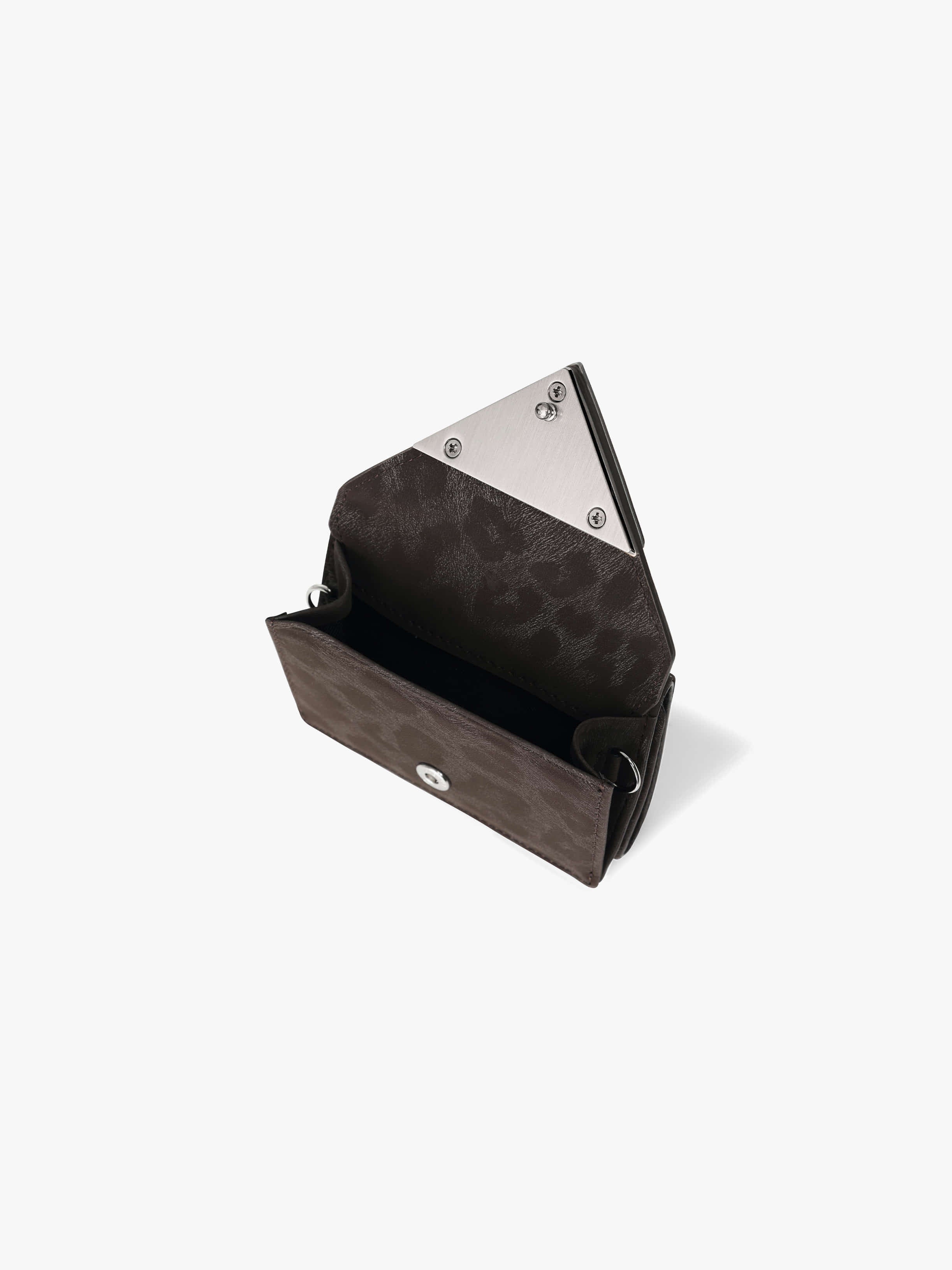TRIANGLE TRIPLE WALLET (LEOPARD BROWN)