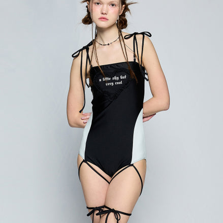 LUVISTURE - BE LITTLE SHY SWIMSUIT(BLACK)
