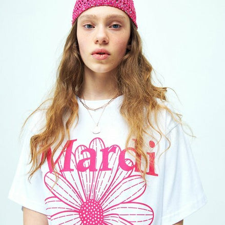 MARDI MERCREDI - TSHIRT FLOWERMARDI｜WHITE VIOLET