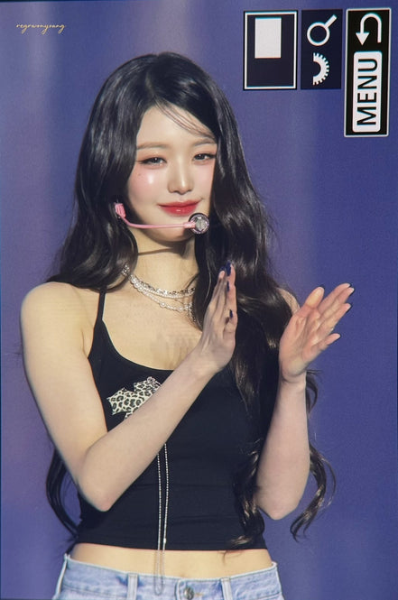 [WONYOUNG同款] illio - LEOPARD CROSS NECKLACE SLEEVELESS (BLACK)
