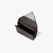 CRINKLE TRIANGLE TRIPLE WALLET (ESPRESSO)