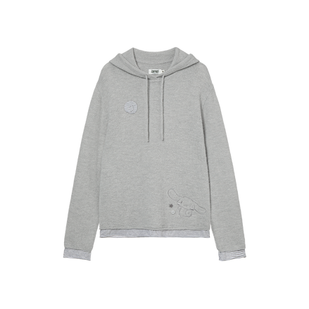 aeae x cinnamoroll - Layered Sleeve Hoodie (Light Grey)