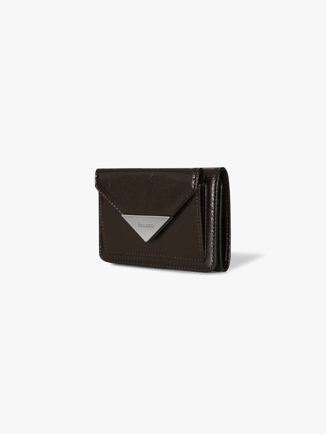fennec - TRIANGLE COIN POCKET WALLET (ESPRESSO)