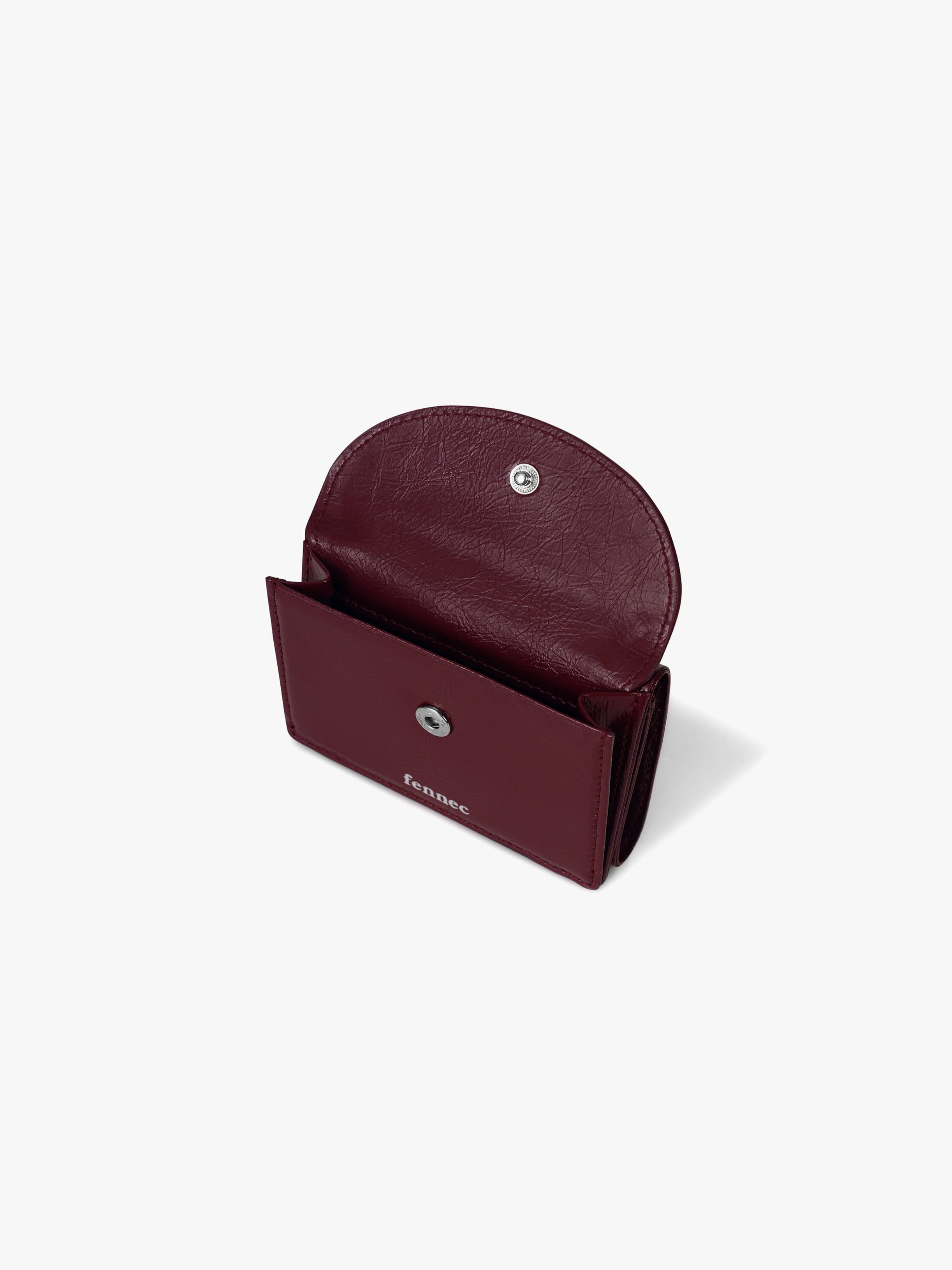 CRINKLE HALFMOON MINI WALLET (DEEP CHERRY)