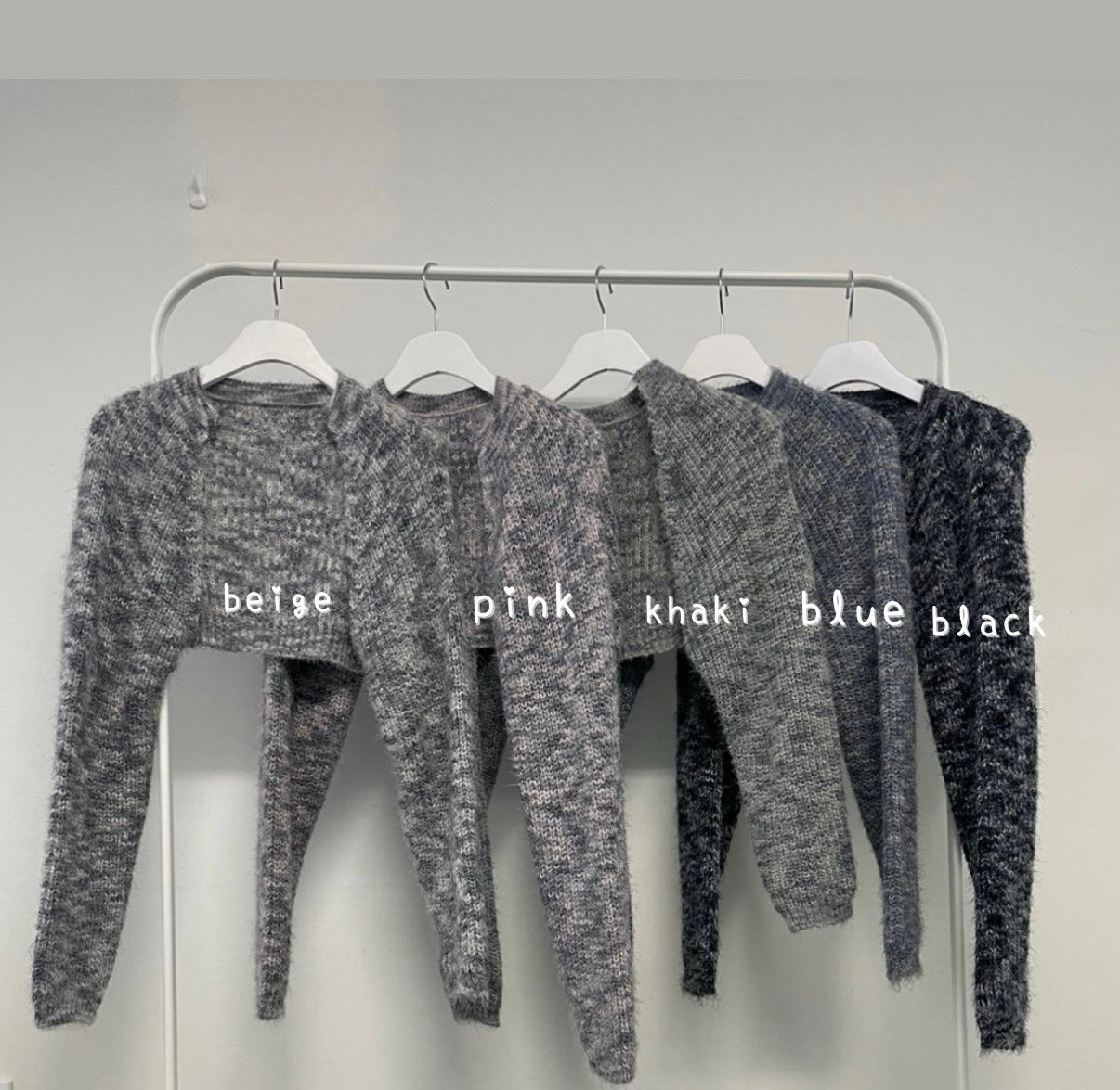 KR MIXED CROP CARDIGAN (5 COLORS)