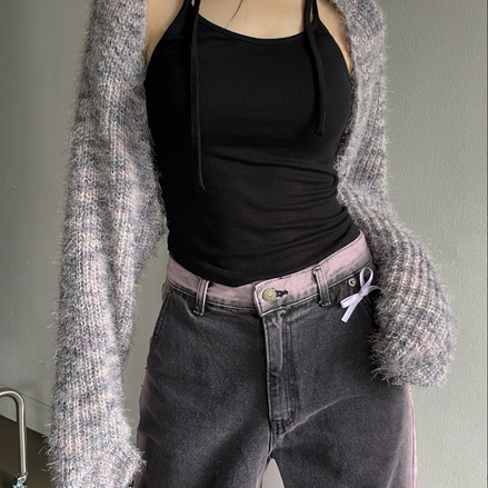 KR MIXED CROP CARDIGAN (5 COLORS)