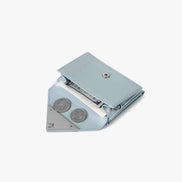 CRINKLE TRIANGLE TRIPLE WALLET (HAZE BLUE)