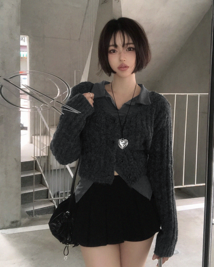 KR WARMY CROP CARDIGAN (4 COLORS)