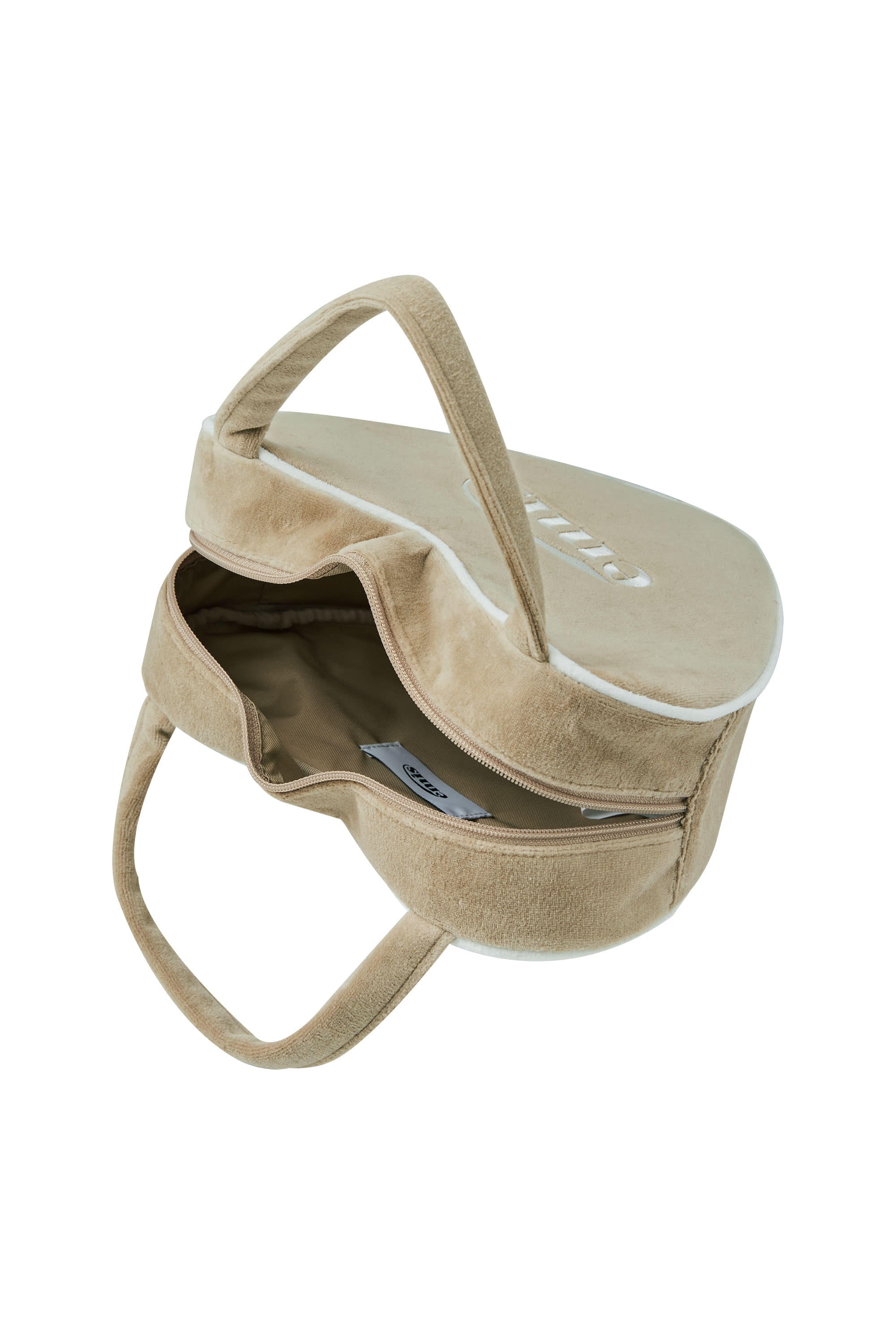 EMIS - VELOUR HEART TOTE BAG-BEIGE
