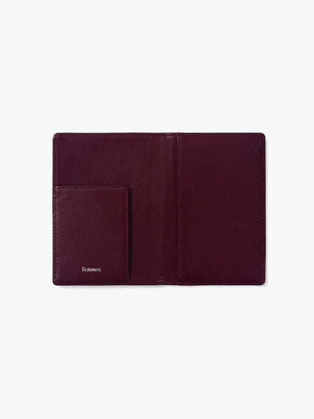 CRINKLE PASSPORT CASE (DEEP CHERRY)
