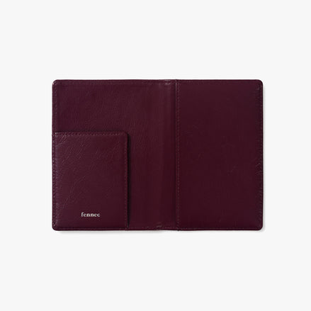 CRINKLE PASSPORT CASE (DEEP CHERRY)
