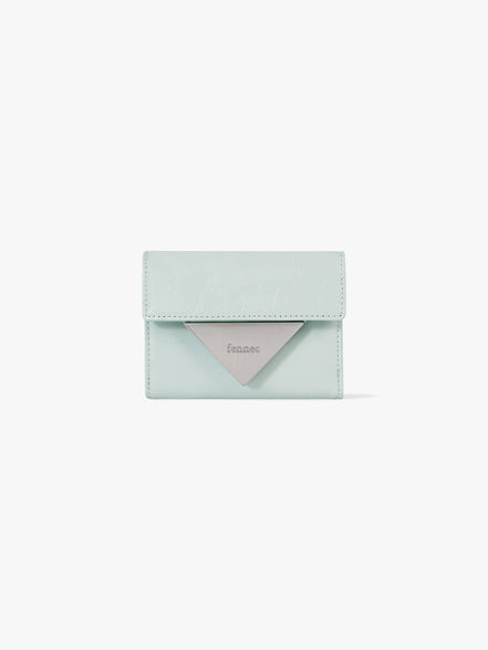 CRINKLE TRIANGLE DOCO WALLET (PALE MINT)