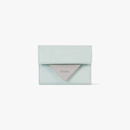 CRINKLE TRIANGLE DOCO WALLET (PALE MINT)