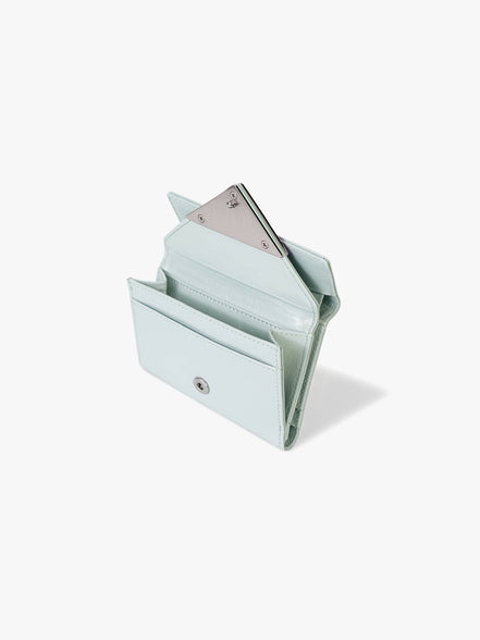 CRINKLE TRIANGLE DOCO WALLET (PALE MINT)
