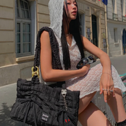 JEDREFEB5 - Puffer Butterfly shoulder bag (Black)