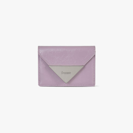 CRINKLE TRIANGLE TRIPLE WALLET (MAUVE)