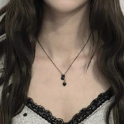 OFUSE - black rabbit necklace