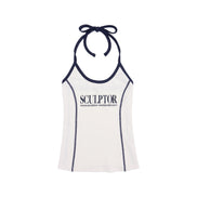 (現貨) SCULPTOR - Classic Logo Halter Top (White)