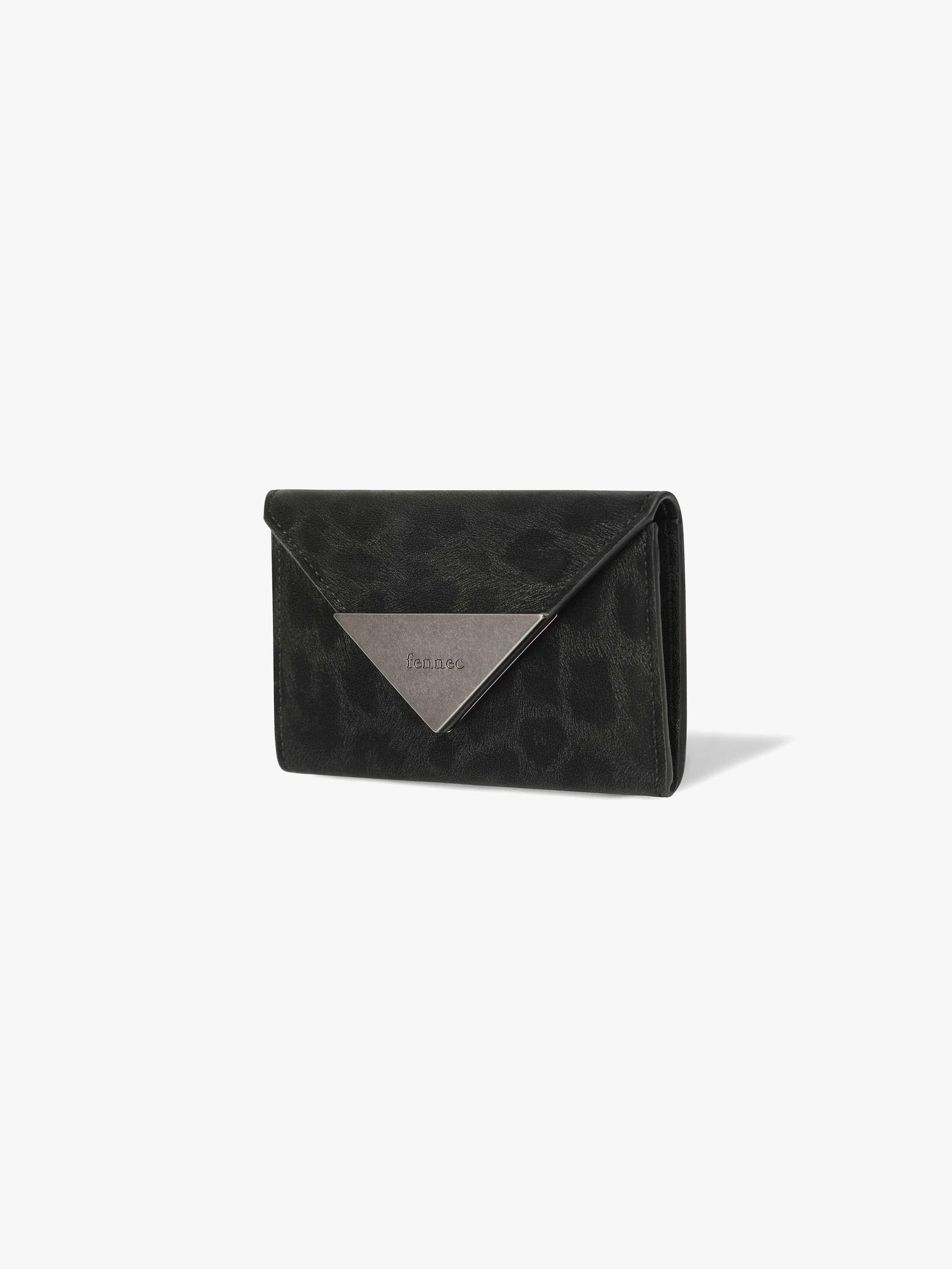 TRIANGLE NAME POCKET (LEOPARD BLACK)