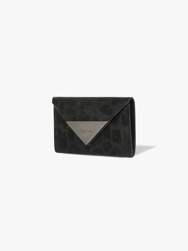 TRIANGLE NAME POCKET (LEOPARD BLACK)