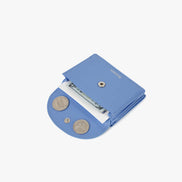 CRINKLE HALFMOON MINI WALLET (STEEL BLUE)