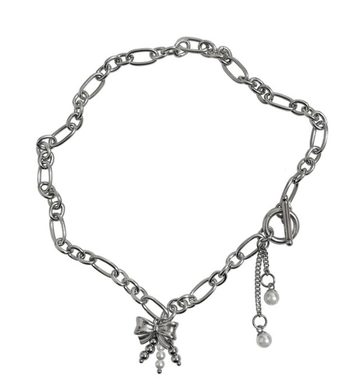 OFUSE - pearl drop choker (ribbon)