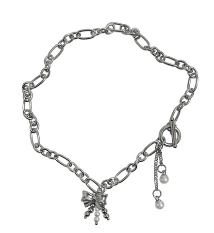 OFUSE - pearl drop choker (ribbon)