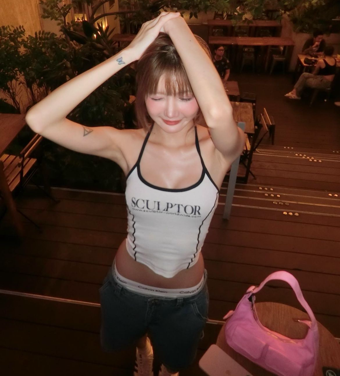 (現貨) SCULPTOR - Classic Logo Halter Top (White)