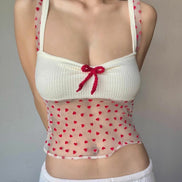 TH HEART BOW SLEEVELESS (RED)
