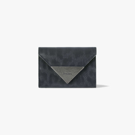 MATT TRIANGLE WALLET (LEOPARD NAVY)