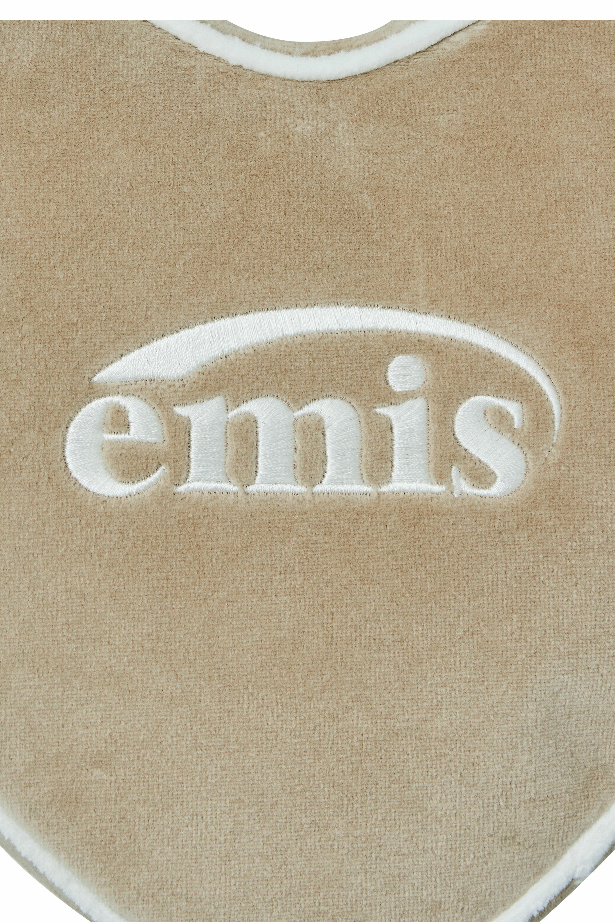 EMIS - VELOUR HEART TOTE BAG-BEIGE