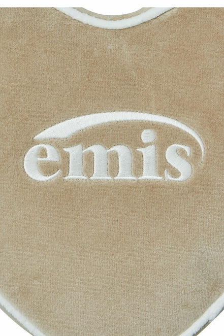 EMIS - VELOUR HEART TOTE BAG-BEIGE