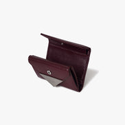 CRINKLE TRIANGLE DOCO WALLET (DEEP CHERRY)