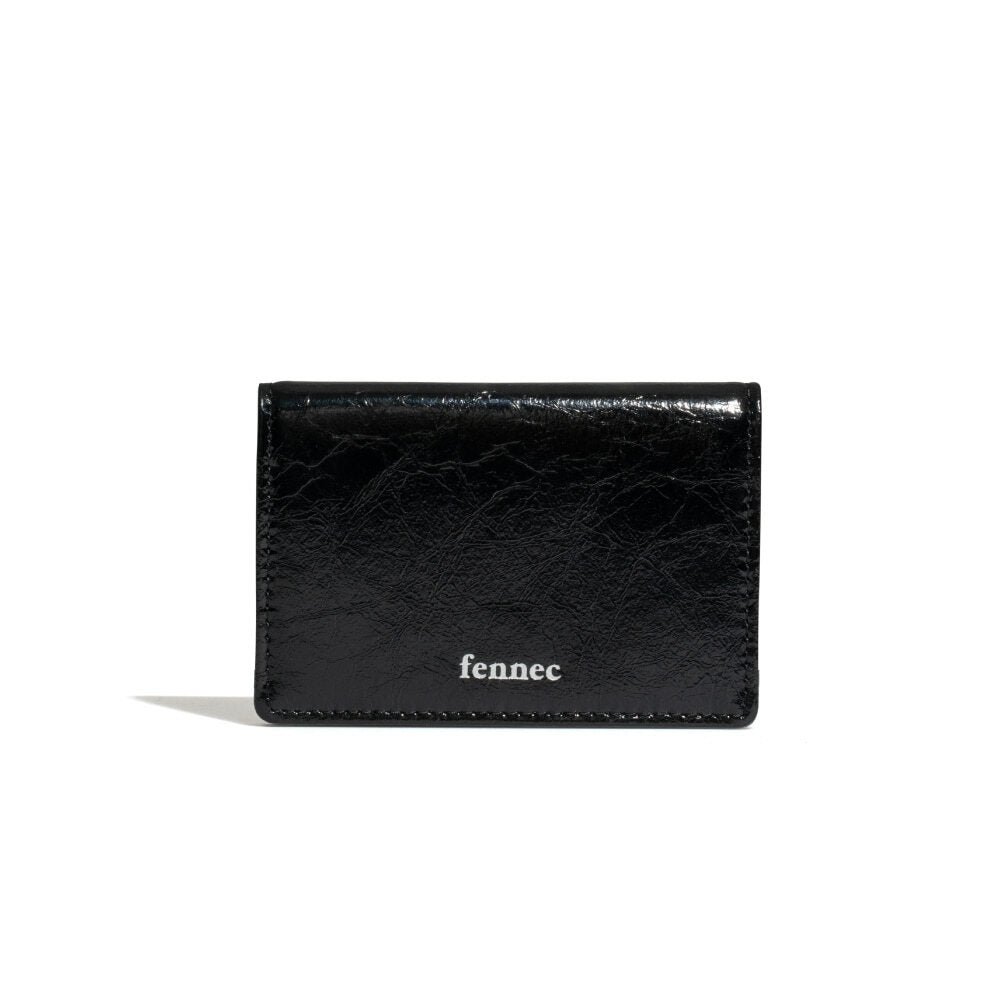 CRINKLE SOFT CARD CASE (BLACK)