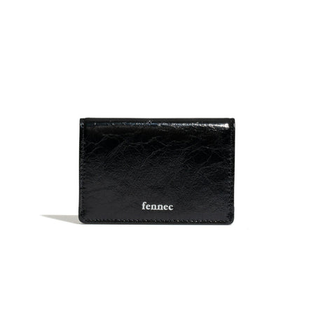 CRINKLE SOFT CARD CASE (BLACK)