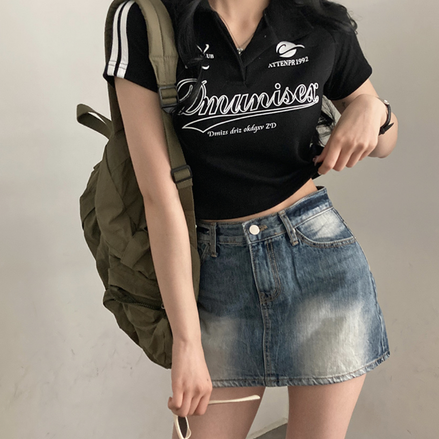 KR Y2K 彷球衣 CROP TEE 4 COLORS