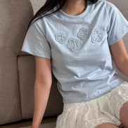 KR FLOWERS CROP TSHIRT (5 COLORS)