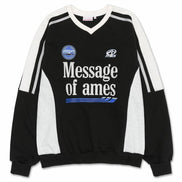 AMES V NECK UNIFORM SWEATSHIRT BLACK