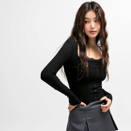 KR ELIZABETH LACE TOP (4 COLORS)